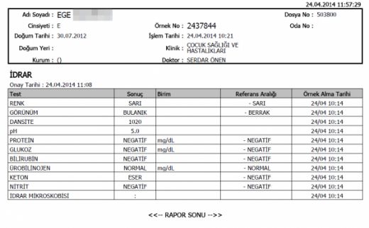 İdrar Tahlili Değerleri Ne Anlama Gelmektedir?